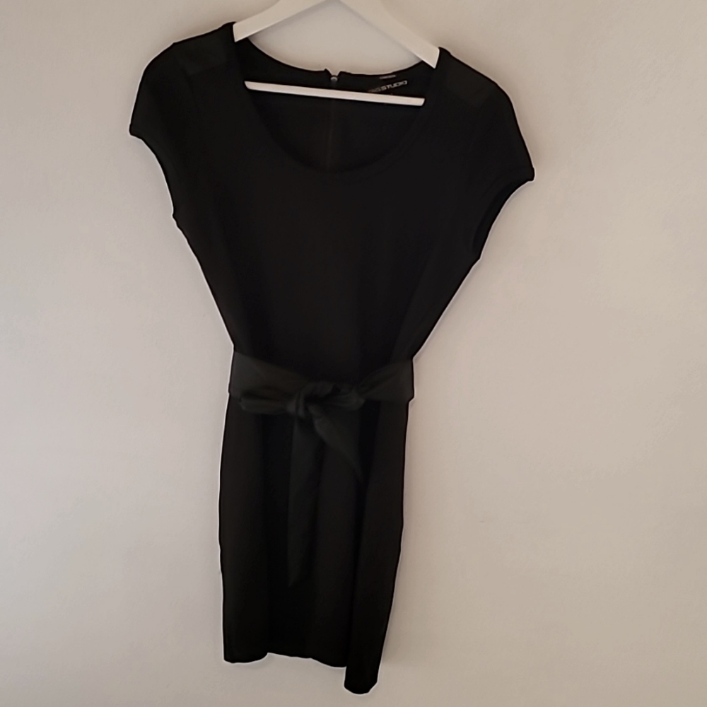 Tag Studio Stretch Dark Brown midi dress Size S